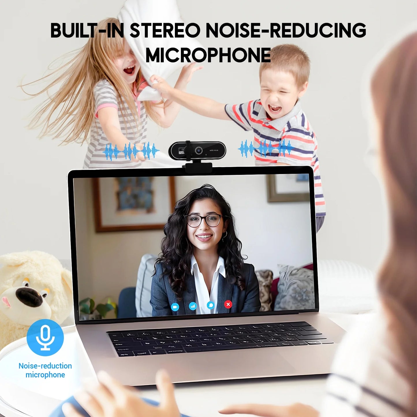 🖥️ Atzeste 4K Ultra HD Autofocus Webcam with Mics – Wide-Angle USB Camera for Streaming, Gaming & Video Calls