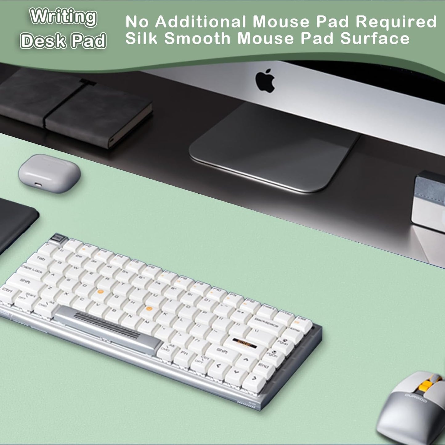 π Leather Desk Pad Protector β Waterproof, Non-Slip, Writing & Mouse Mat (30" x 14", M-Green)