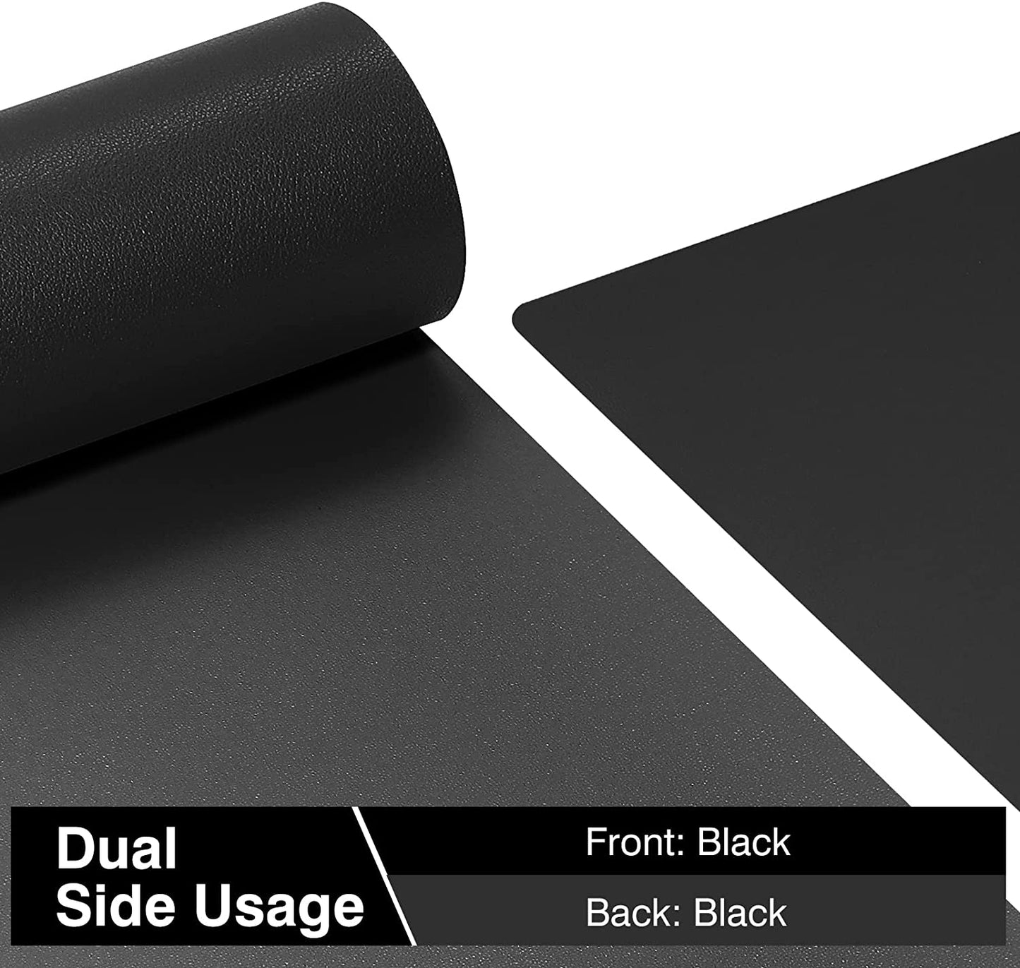 🖤 Dual-Sided Leather Desk Pad – 36" x 17" (Black)
