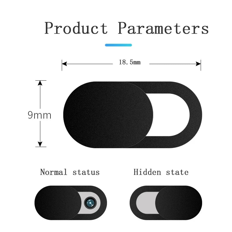 Sliding Webcam Cover (1/5/10/20 Pack) – Ultra-Thin Privacy Camera Cover Slider for Laptop, Phone, Tablet, iPad, MacBook & PC – Anti-Spy Camera Protector Sticker