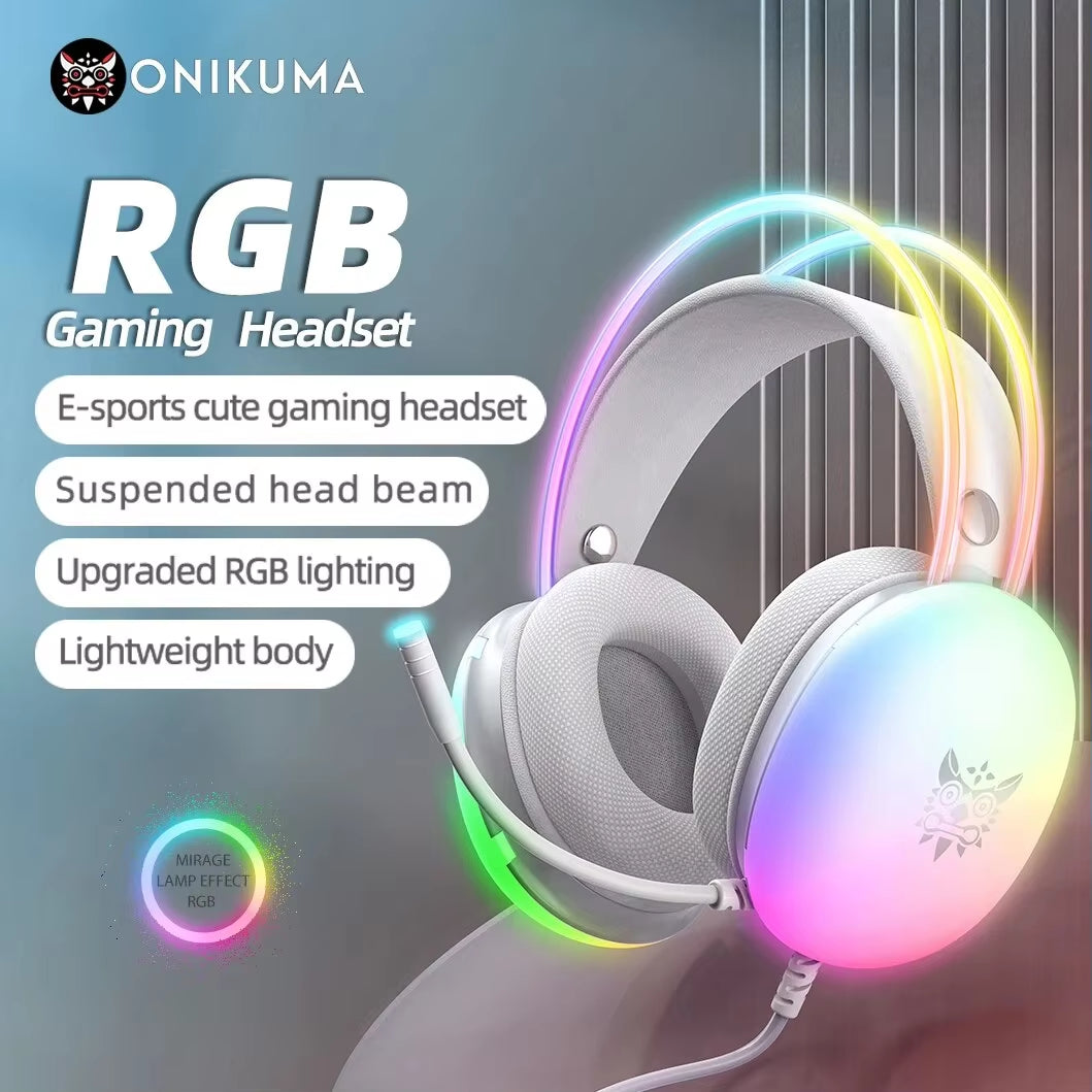 ๐ง๐ฎ Gaming Headset + RGB Mouse Esports Combo โ Full RGB Light Design, Noise-Cancelling Mic, Ergonomic Build