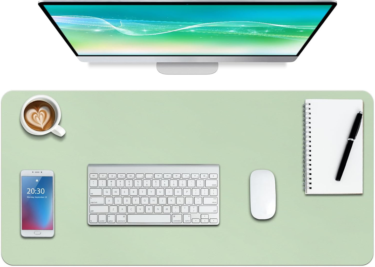 π Leather Desk Pad Protector β Waterproof, Non-Slip, Writing & Mouse Mat (30" x 14", M-Green)