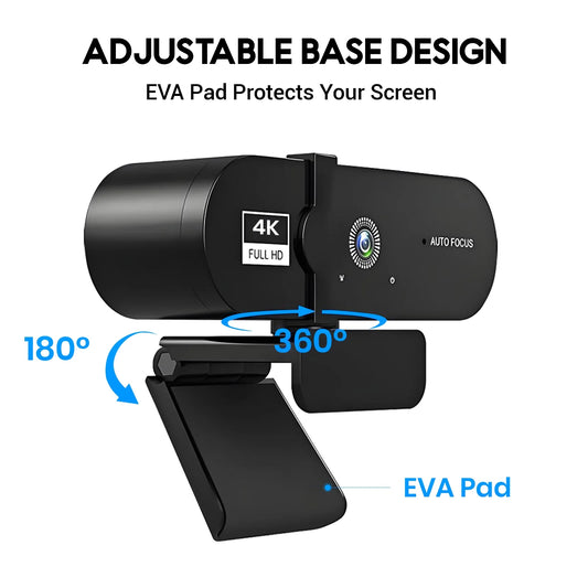 🖥️ Atzeste 4K Ultra HD Autofocus Webcam with Mics – Wide-Angle USB Camera for Streaming, Gaming & Video Calls