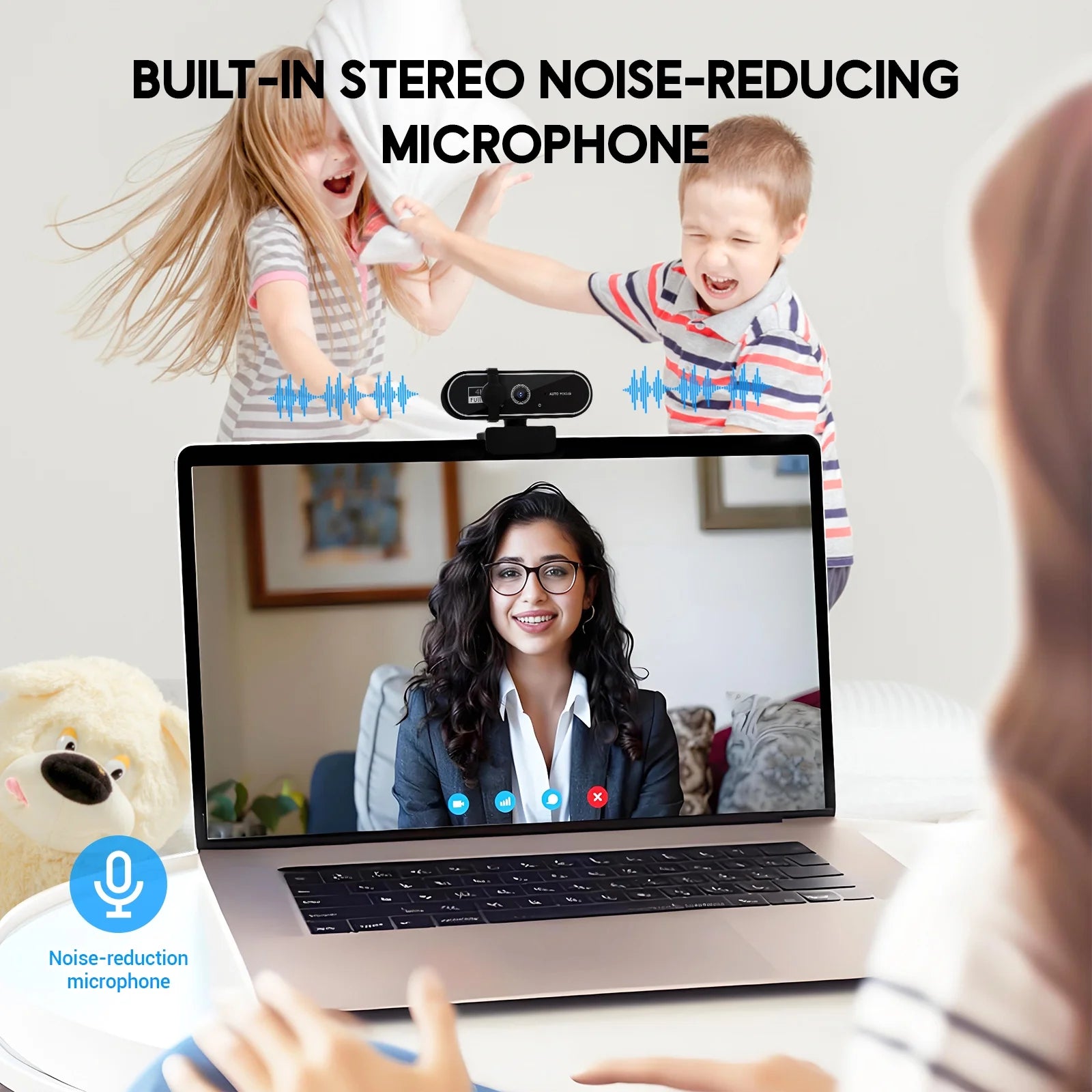 🖥️ Atzeste 4K Ultra HD Autofocus Webcam with Mics – Wide-Angle USB Camera for Streaming, Gaming & Video Calls