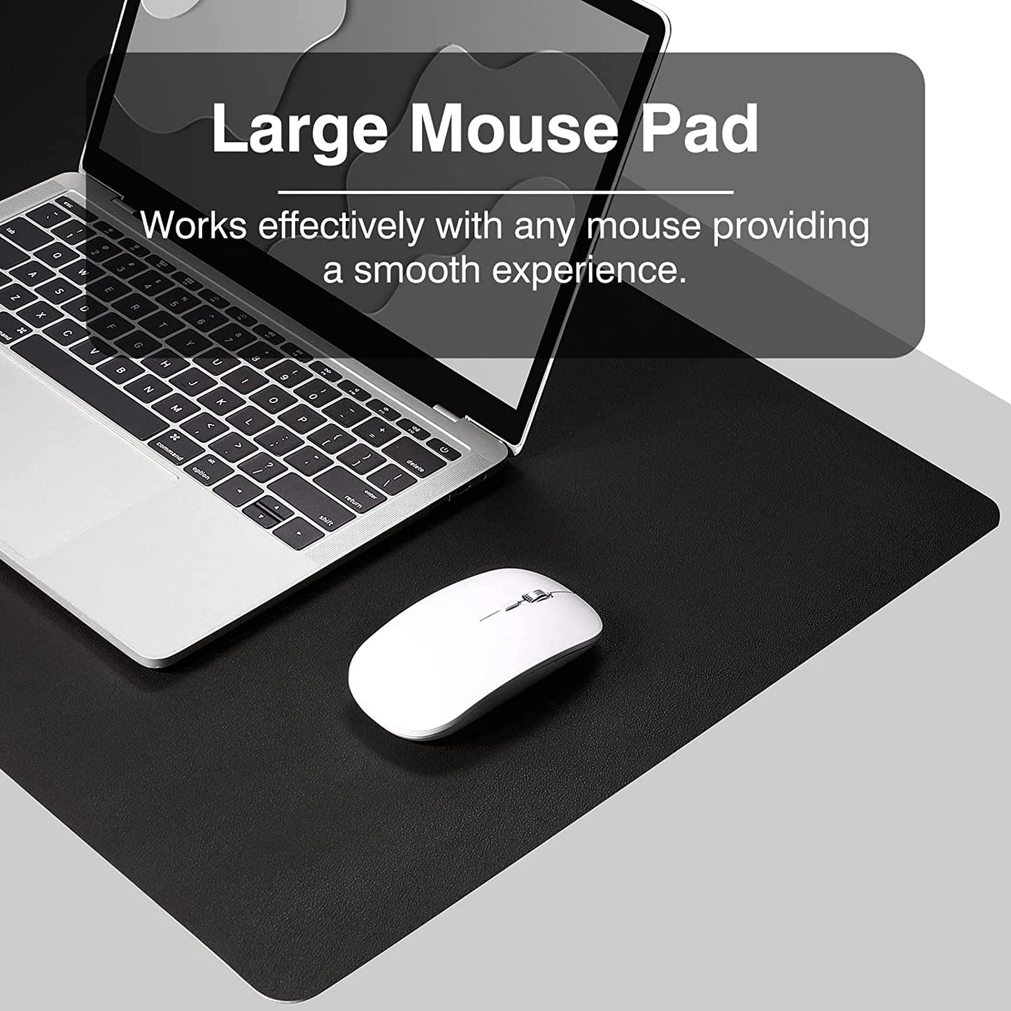 🖤 Dual-Sided Leather Desk Pad – 36" x 17" (Black)