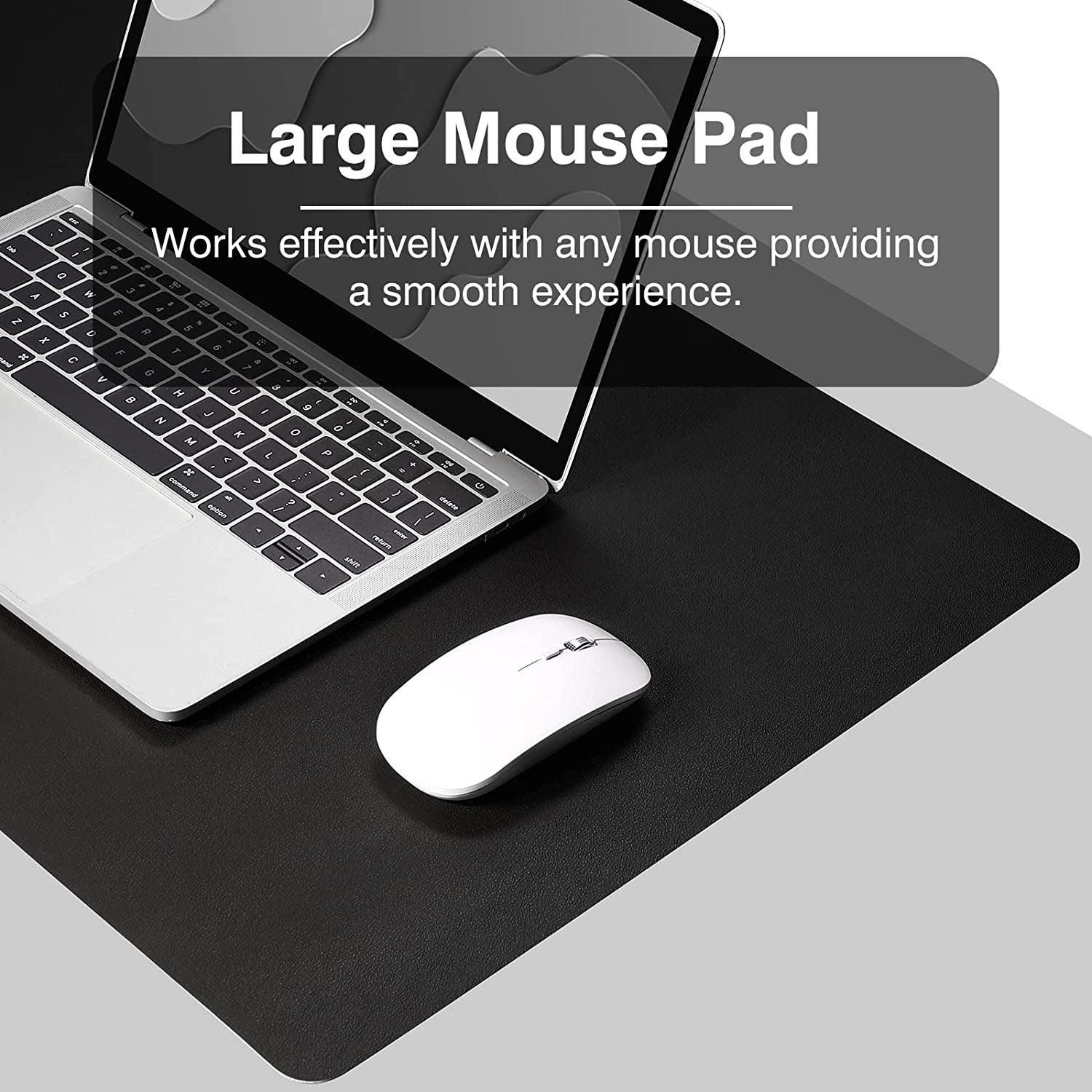 🖤 Dual-Sided Leather Desk Pad – 36" x 17" (Black)