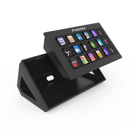 🎮 StreamDeck Mini 15-Key Visual Keyboard — Customizable LCD Macro Controller for Streaming, Gaming, and Content Creation (Windows/Mac)