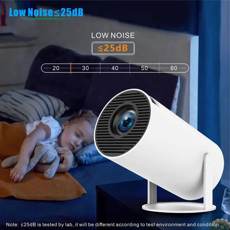 Sleek Portable Projector with Remote – WiFi & Bluetooth Ready for Home or Outdoors