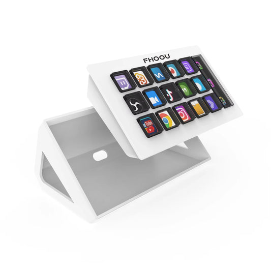 🎮 StreamDeck Mini 15-Key Visual Keyboard — Customizable LCD Macro Controller for Streaming, Gaming, and Content Creation (Windows/Mac)