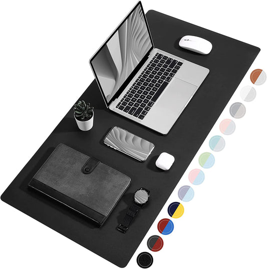 🖤 Dual-Sided Leather Desk Pad – 36" x 17" (Black)