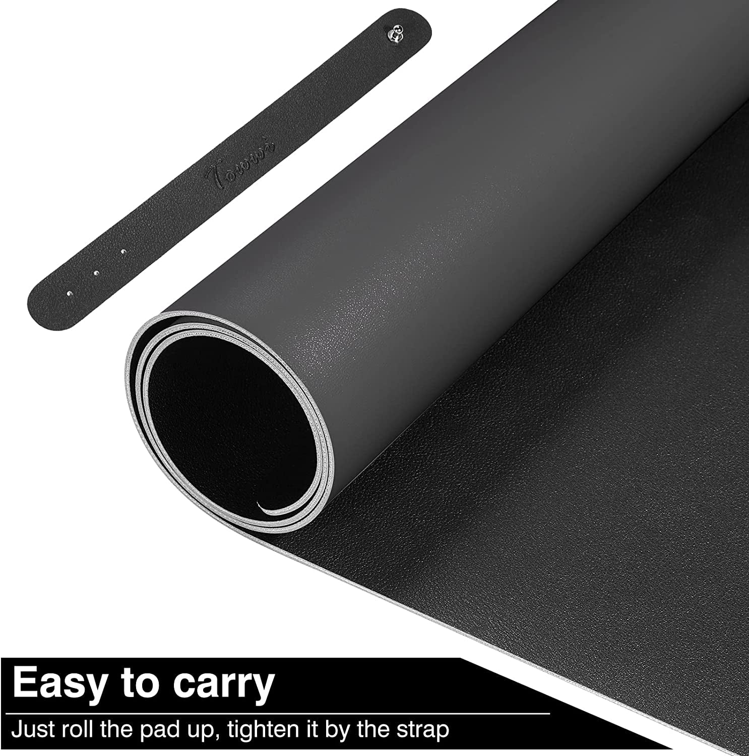 🖤 Dual-Sided Leather Desk Pad – 36" x 17" (Black)